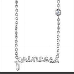 Syd by Sydney Evan silver dia princess necklace👠
